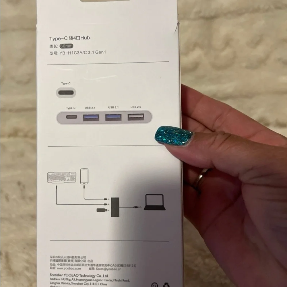 White USB-C Hub Power Adapter